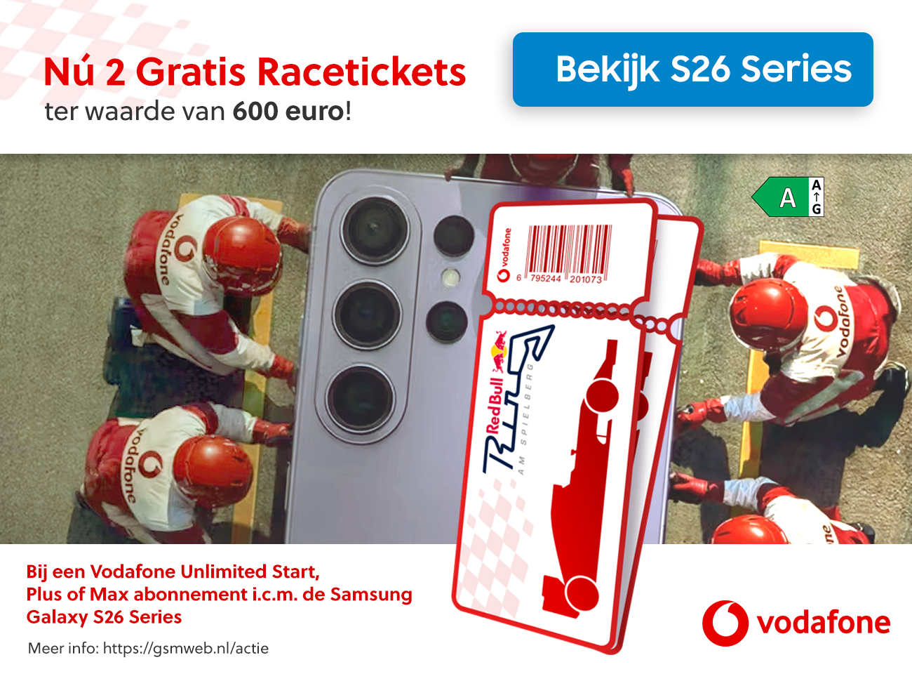 Vodafone racetickets samsung s26